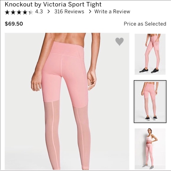 VS Mauve Pink Knockout Leggings - Picture 2 of 4